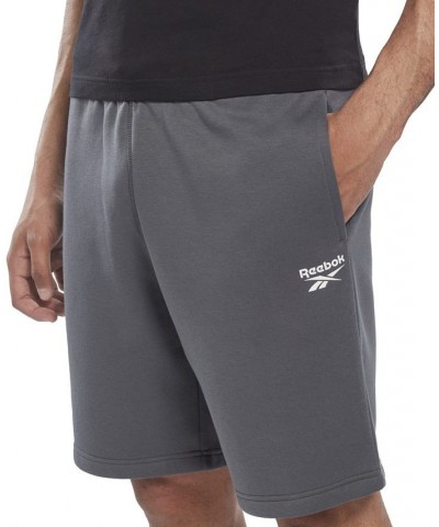 Men's Identity Regular-Fit Logo-Print Sweat Shorts Gray $12.71 Shorts