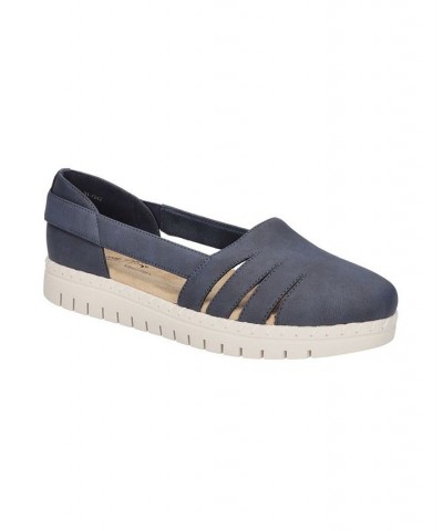 Women's Bugsy Comfort Slip-on Flats Blue $26.00 Shoes