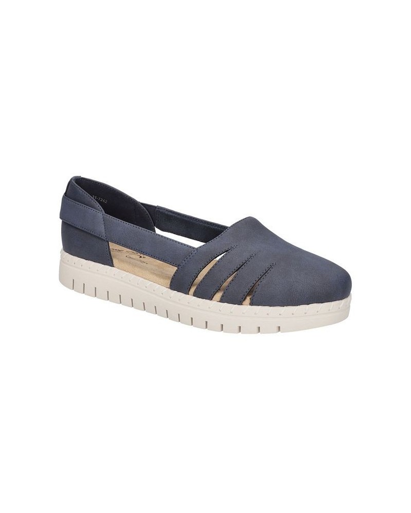 Women's Bugsy Comfort Slip-on Flats Blue $26.00 Shoes