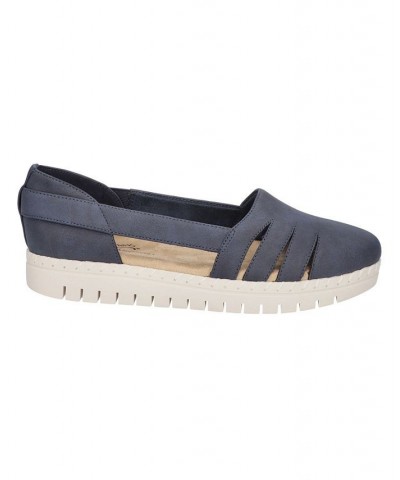 Women's Bugsy Comfort Slip-on Flats Blue $26.00 Shoes