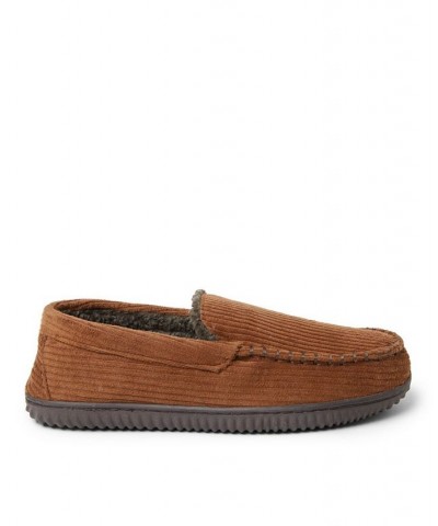 Men's Niles Corduroy Moccasin Slippers Coffee $25.92 Shoes