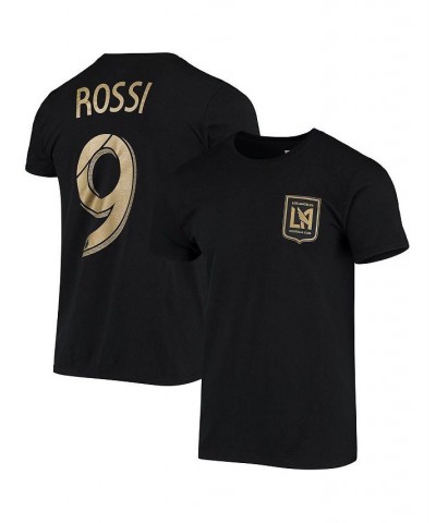 Men's Branded Diego Rossi Black LAFC Authentic Stack T-shirt $18.90 T-Shirts