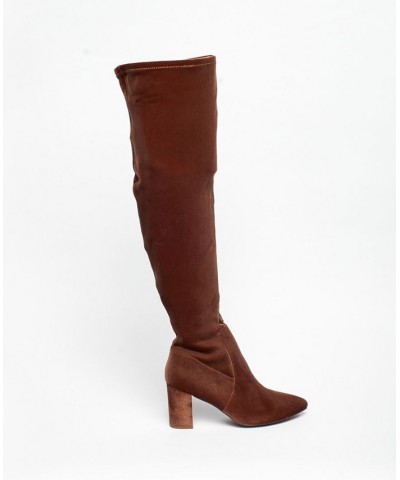 Women's Malia Extra Wide Calf Block Heels Over-The-Knee Boots - Extended sizes 10-14 PD02 $36.23 Shoes