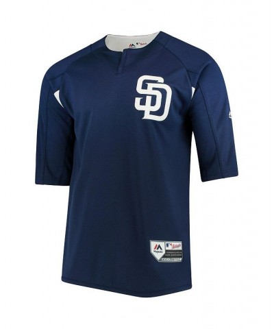 Men's Navy and White San Diego Padres Authentic Collection On-Field 3 and 4-Sleeve Batting Practice Jersey $51.80 Jersey
