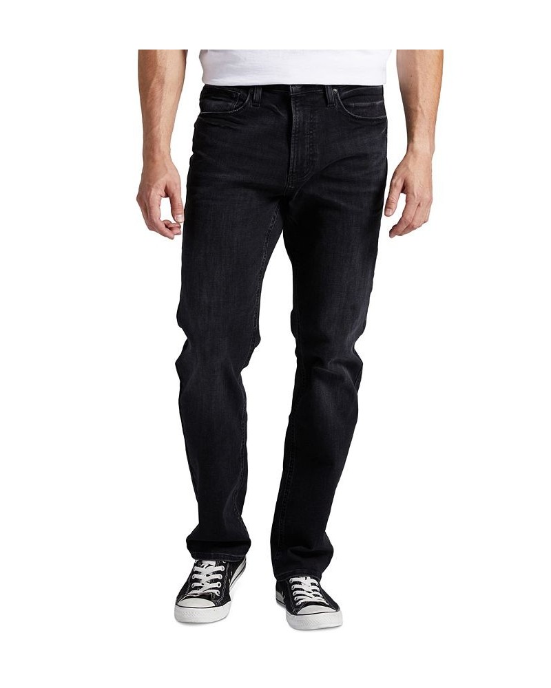 Men's Machray Athletic Fit Straight Leg Jeans Black $28.55 Jeans