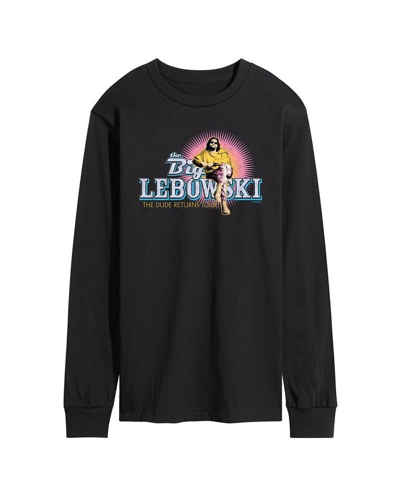 Men's The Big Lebowski Long Sleeve T-shirt Black $25.20 T-Shirts