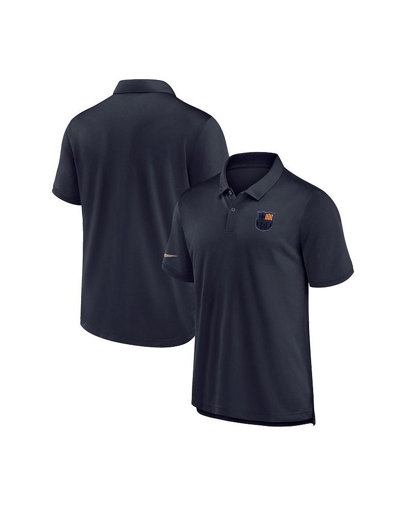 Men's Navy Barcelona Team Pique Polo Shirt $30.96 Polo Shirts