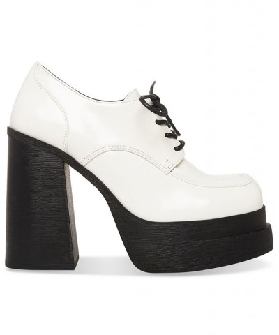 Women's Drummen Double Platform Oxford Pumps White $31.00 Shoes