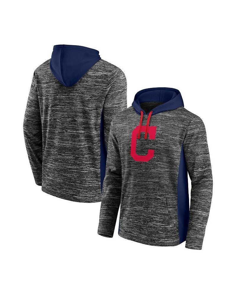 Men's Branded Gray, Navy Cleveland Indians Instant Replay Colorblock Pullover Hoodie $26.04 Sweatshirt