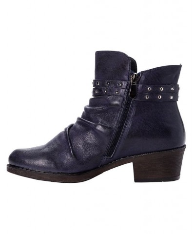 Women's Roxie Ankle Booties Blue $32.99 Shoes