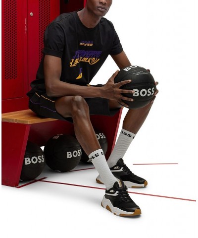 BOSS x NBA Men's Los Angeles Lakers Shorts Black $52.36 Shorts