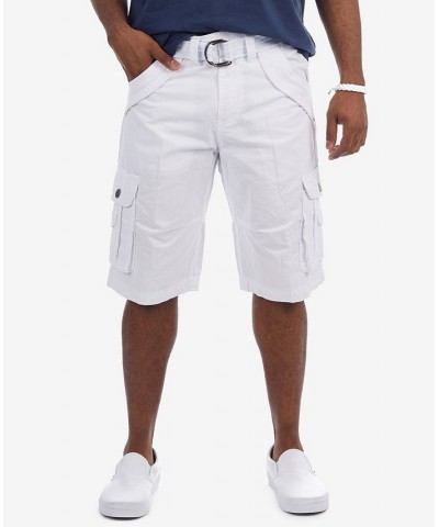 Men's Belted Double Pocket Cargo Shorts PD02 $19.95 Shorts