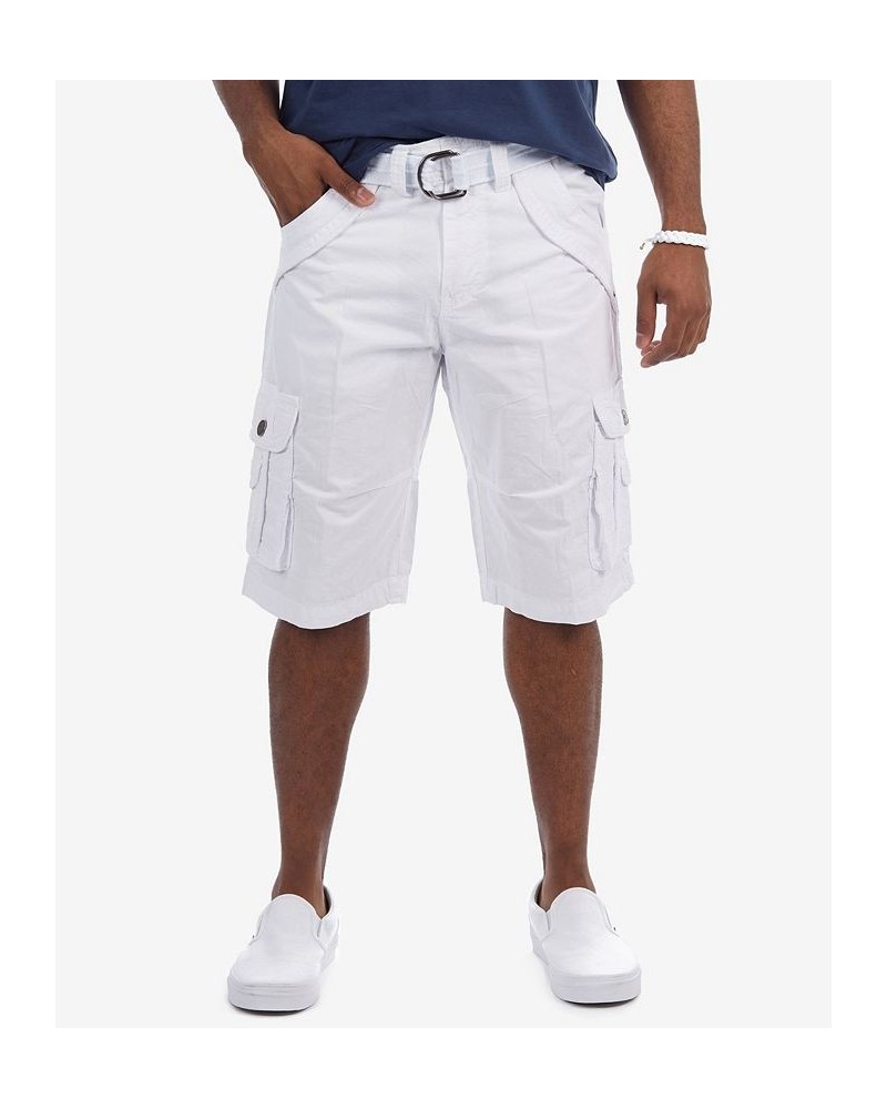 Men's Belted Double Pocket Cargo Shorts PD02 $19.95 Shorts