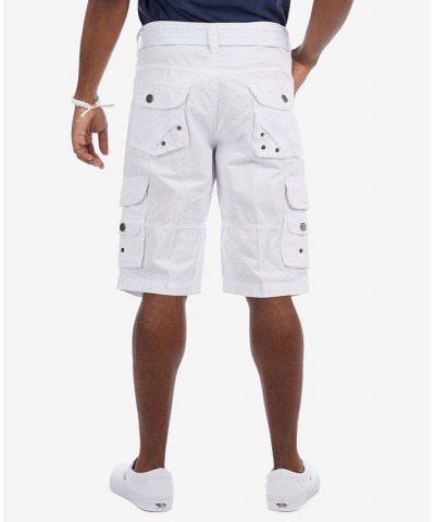 Men's Belted Double Pocket Cargo Shorts PD02 $19.95 Shorts