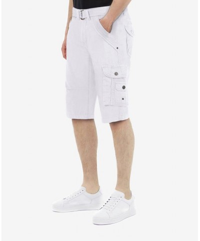 Men's Belted Double Pocket Cargo Shorts PD02 $19.95 Shorts