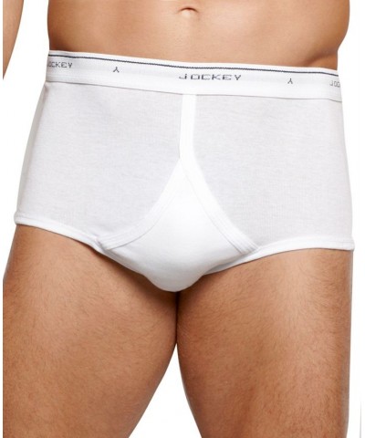 Men's Big Man Classic Full-Rise Briefs 2-Pack White $11.71 Underwear