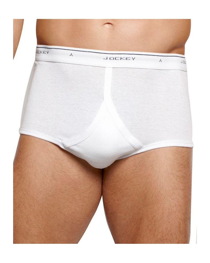 Men's Big Man Classic Full-Rise Briefs 2-Pack White $11.71 Underwear