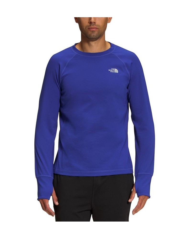 Men's Slim-Fit Winter Warm Essential Crewneck Shirt Blue $20.16 Sweatshirt