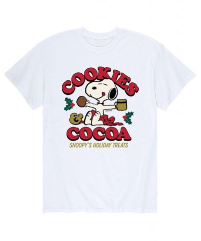 Men's Peanuts Cookies Cocoa T-Shirt White $20.29 T-Shirts