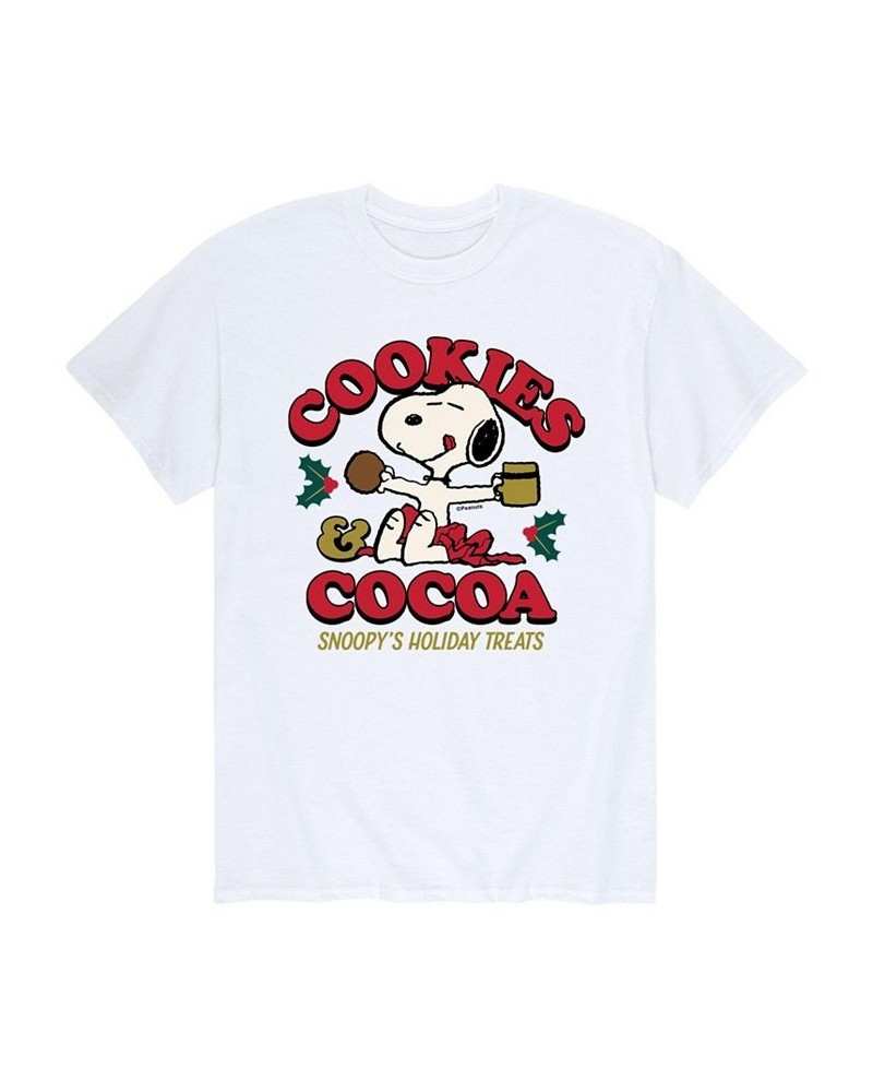 Men's Peanuts Cookies Cocoa T-Shirt White $20.29 T-Shirts