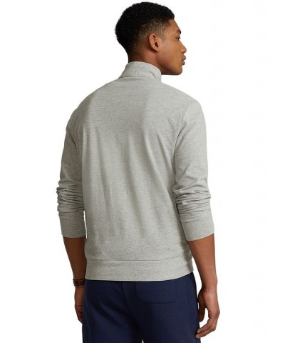 Men's Cotton Mesh Quarter-Zip Pullover Gray $45.90 Shirts