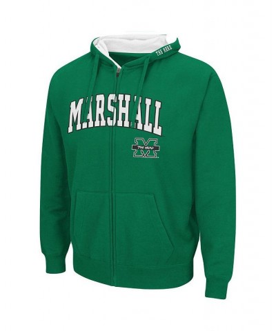 Men's Kelly Green Marshall Thundering Herd Arch Logo 3.0 Full-Zip Hoodie $19.74 Sweatshirt