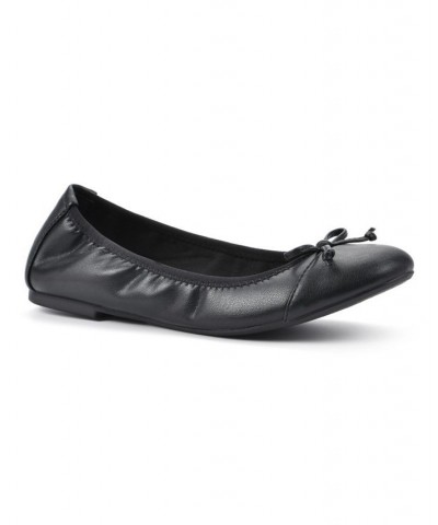 Women's Sunnyside Ballet Flat Black Smooth $27.14 Shoes