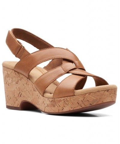 Women's Collection Giselle Beach Slingback Wedge Sandals PD06 $38.15 Shoes