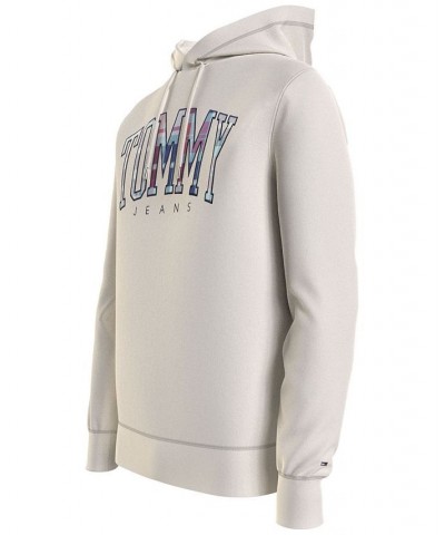 Men's Regular Fit Tartan Logo Hooded Sweatshirt White $44.62 Sweatshirt