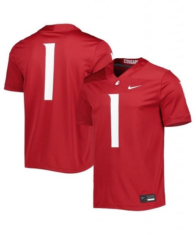 Men's 1 Crimson Washington State Cougars Untouchable Football Jersey $37.95 Jersey