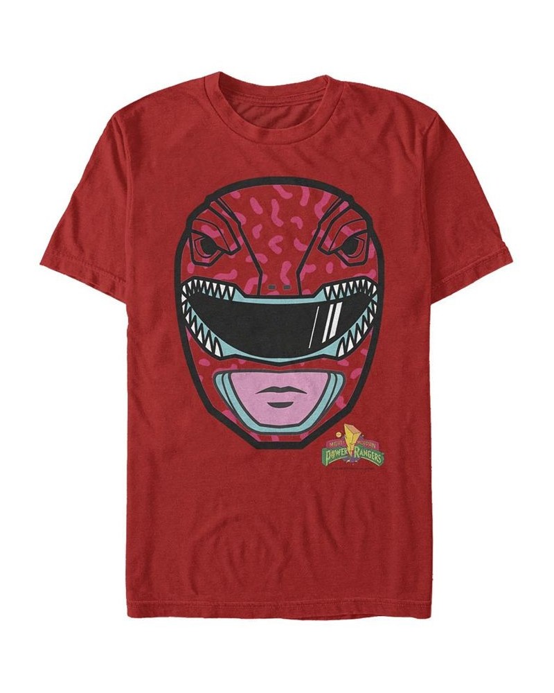 Men's Big Face Short Sleeve Crew T-shirt Red $18.19 T-Shirts