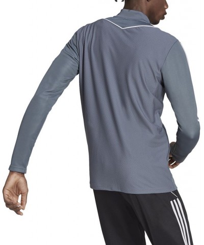 Men's Tiro 23 Slim-Fit Performance 3-Stripes Track Jacket Gray $29.90 Jackets