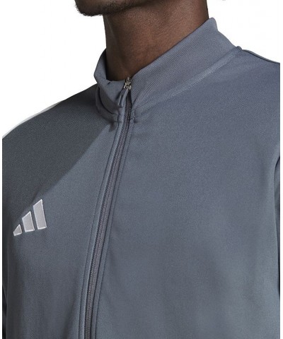 Men's Tiro 23 Slim-Fit Performance 3-Stripes Track Jacket Gray $29.90 Jackets