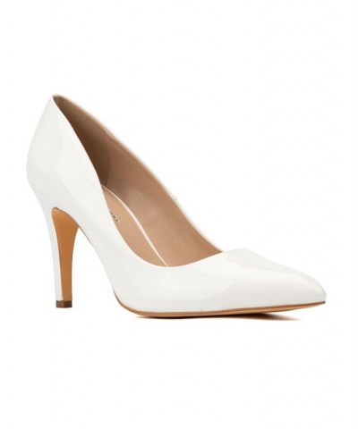 Women's Mona Wide Width Pumps White $26.38 Shoes