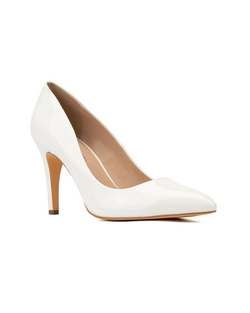 Women's Mona Wide Width Pumps White $26.38 Shoes