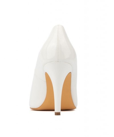 Women's Mona Wide Width Pumps White $26.38 Shoes