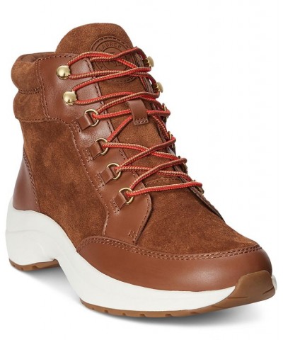 Women's Rylee Lace-Up High-Top Hiker Sneakers PD01 $48.97 Shoes