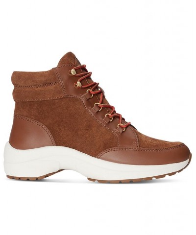 Women's Rylee Lace-Up High-Top Hiker Sneakers PD01 $48.97 Shoes