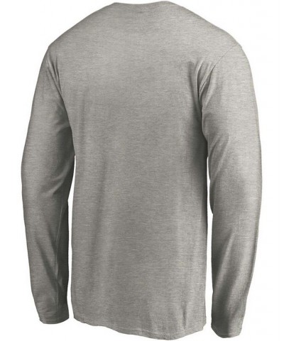 Men's Heather Gray Seattle Kraken Big and Tall Primary Logo Long Sleeve T-shirt $15.54 T-Shirts
