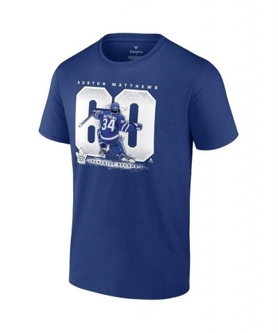 Men's Branded Auston Matthews Blue Toronto Maple Leafs Big and Tall Goal Record T-shirt $28.59 T-Shirts