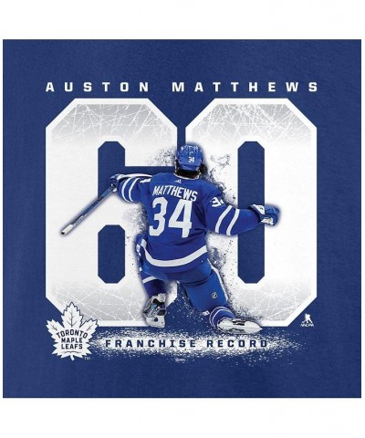Men's Branded Auston Matthews Blue Toronto Maple Leafs Big and Tall Goal Record T-shirt $28.59 T-Shirts