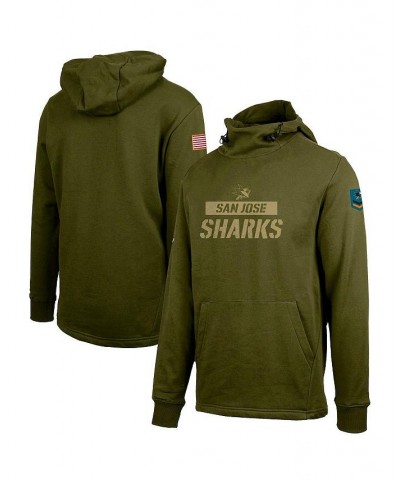 Men's Green San Jose Sharks Delta Shift Pullover Hoodie $48.59 Sweatshirt
