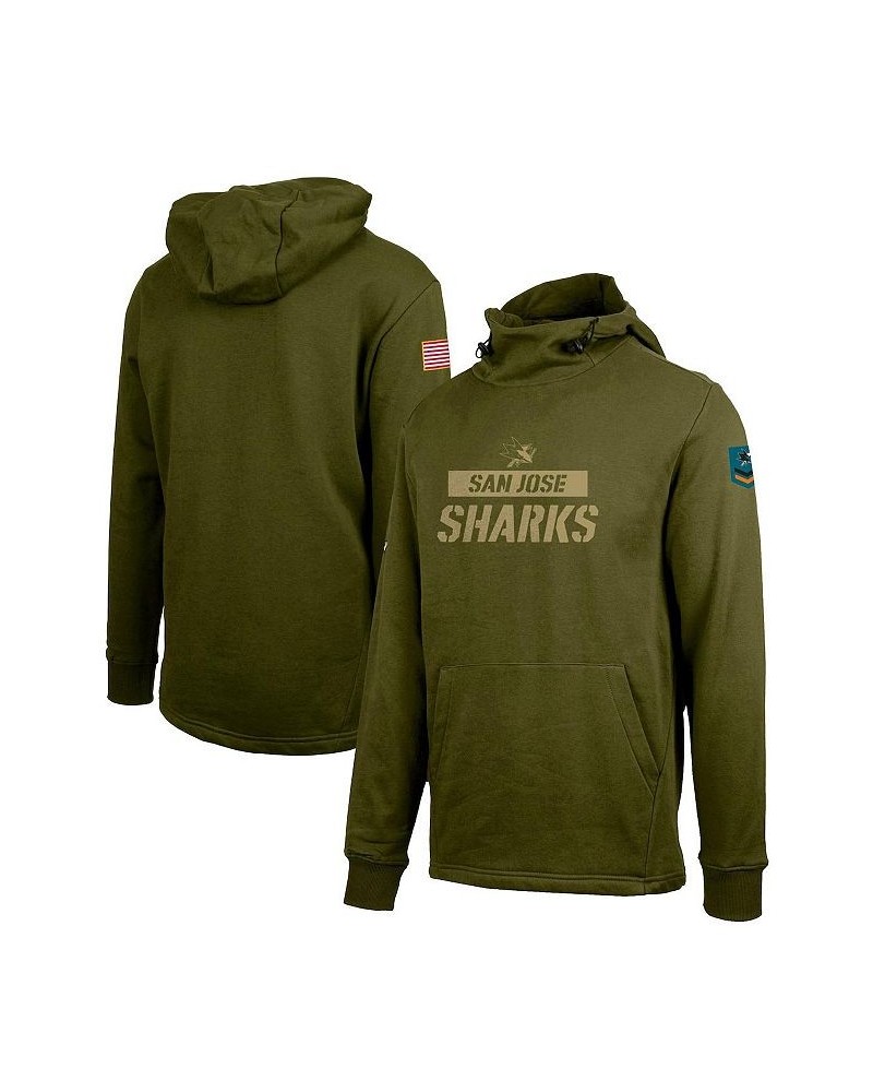 Men's Green San Jose Sharks Delta Shift Pullover Hoodie $48.59 Sweatshirt