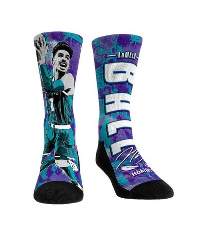 Men's and Women's Socks LaMelo Ball Charlotte Hornets Big Player Crew Socks $16.00 Socks