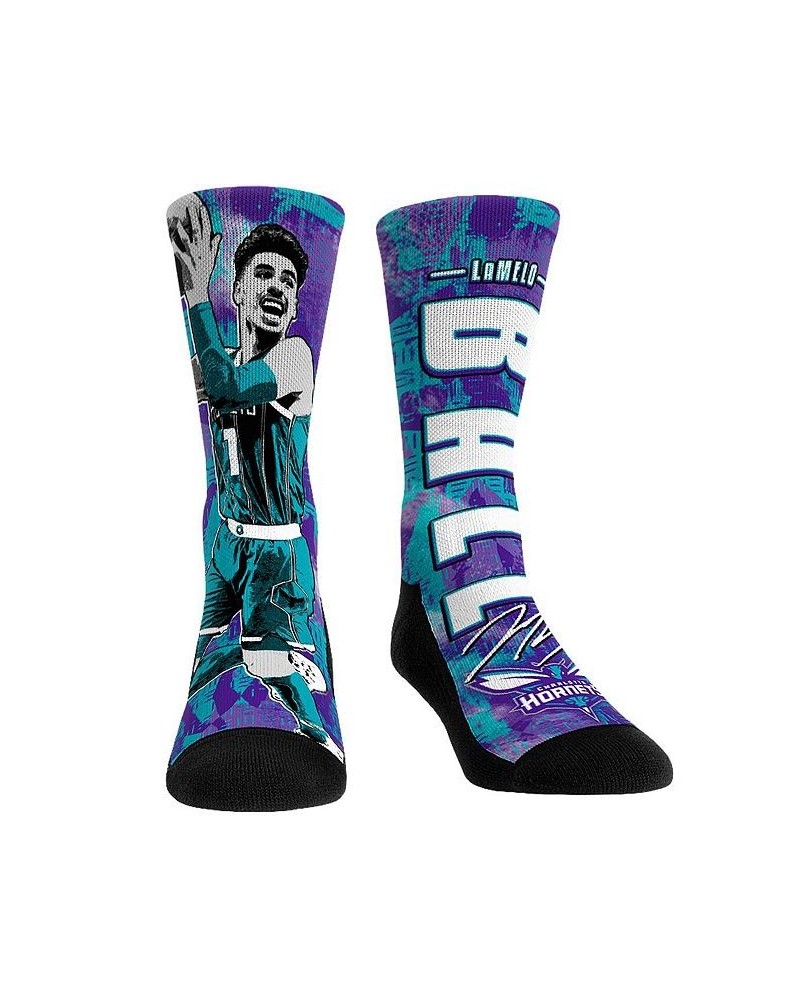 Men's and Women's Socks LaMelo Ball Charlotte Hornets Big Player Crew Socks $16.00 Socks