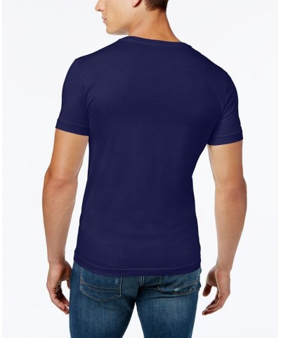 Men’s Classic V-Neck Soft Pima Cotton Tee Shirt Blue $37.80 T-Shirts