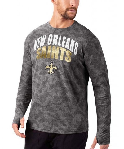 Men's Black New Orleans Saints Camo Long Sleeve T-shirt $30.80 T-Shirts