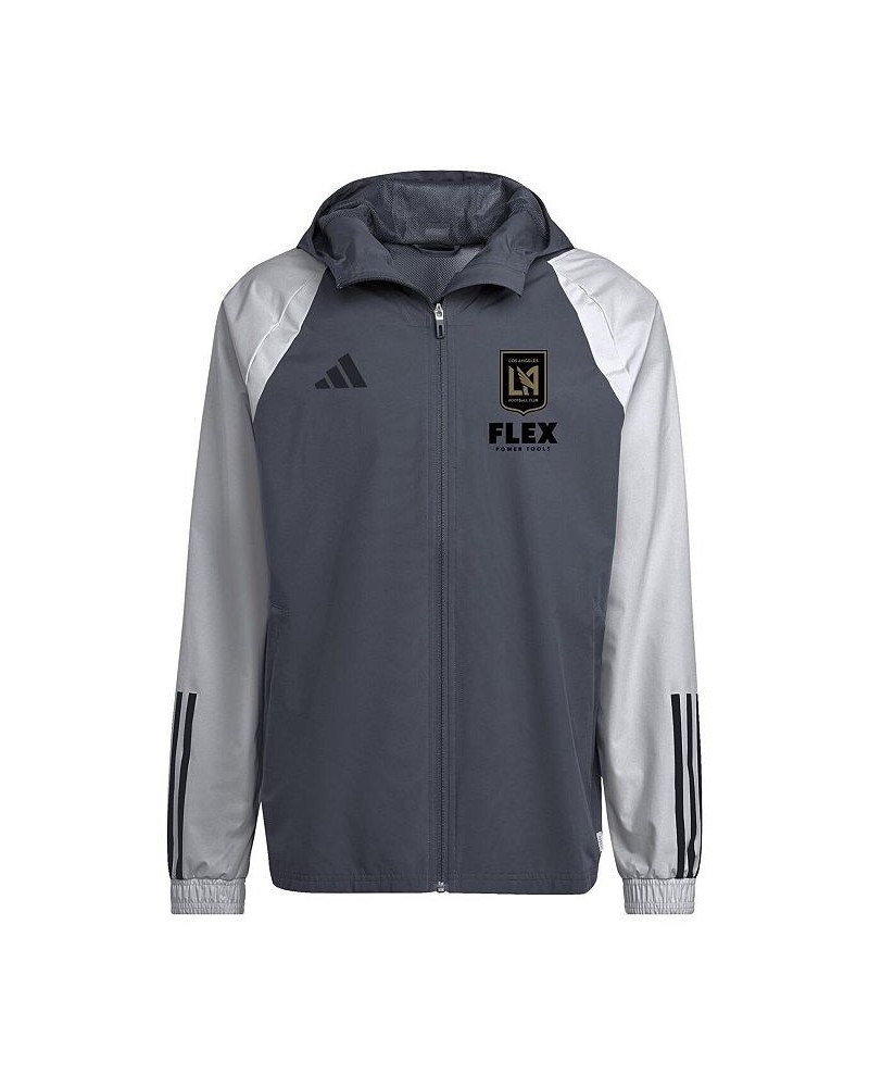 Men's Charcoal LAFC All-Weather Raglan Hoodie Full-Zip Jacket $42.00 Jackets