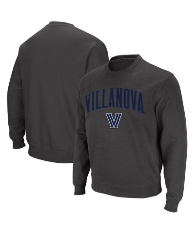 Men's Charcoal Villanova Wildcats Arch and Logo Crew Neck Sweatshirt $19.27 Sweatshirt