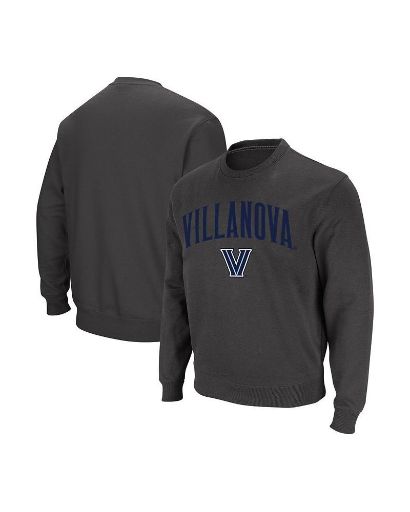 Men's Charcoal Villanova Wildcats Arch and Logo Crew Neck Sweatshirt $19.27 Sweatshirt